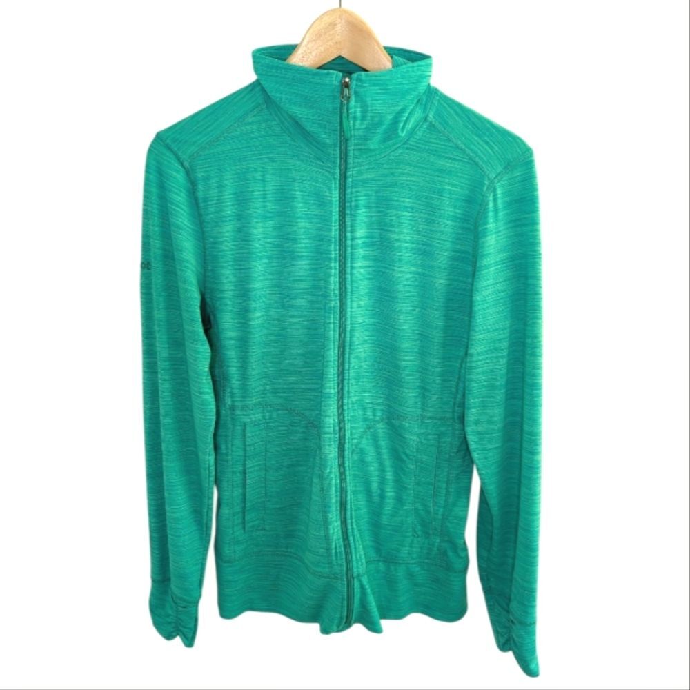 Marmot Full Zip Light Weight Athletic Jacket Heather Green Medium